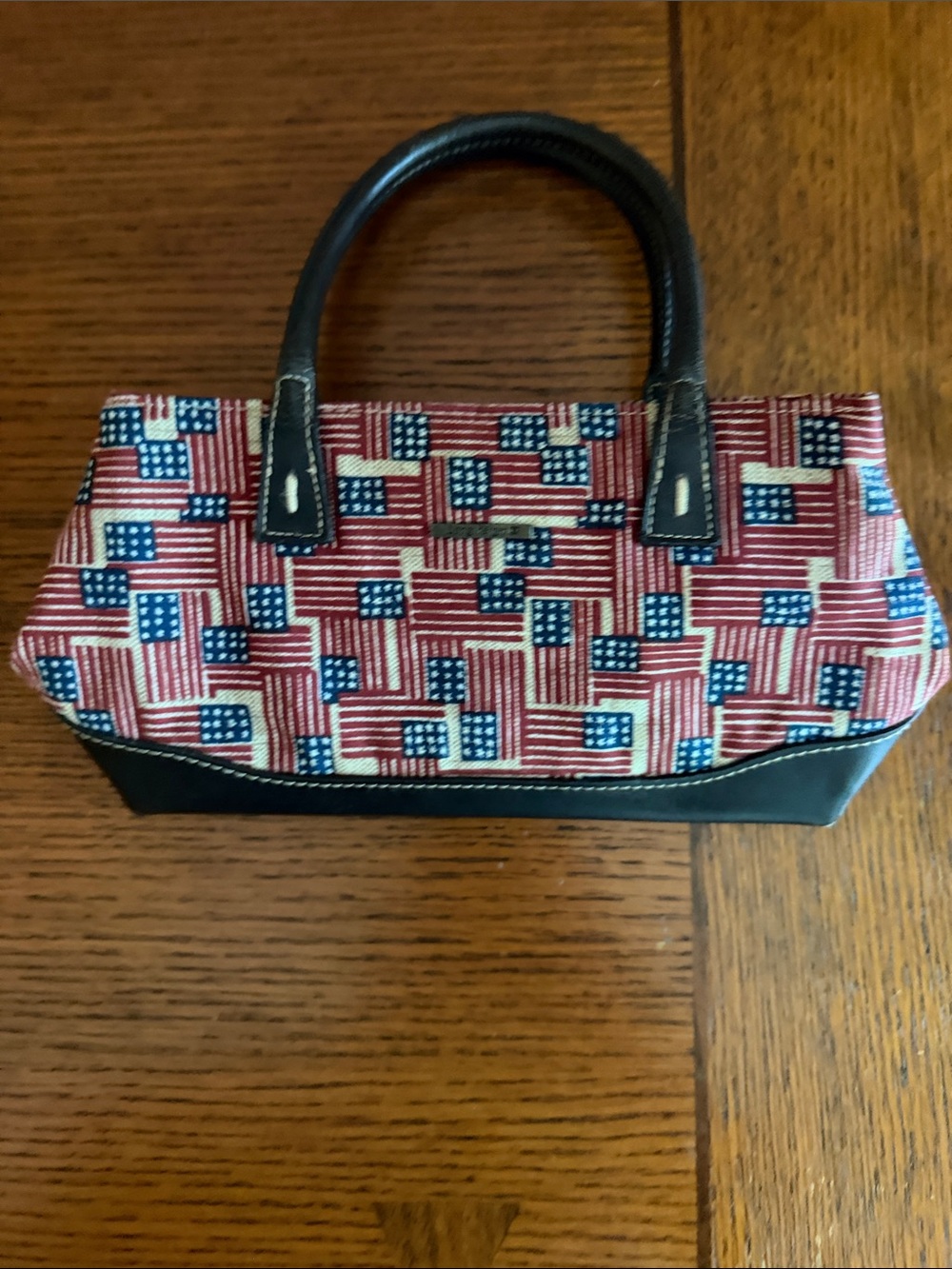 Longaberger Patriotic Red, White & Blue Tote Handbag